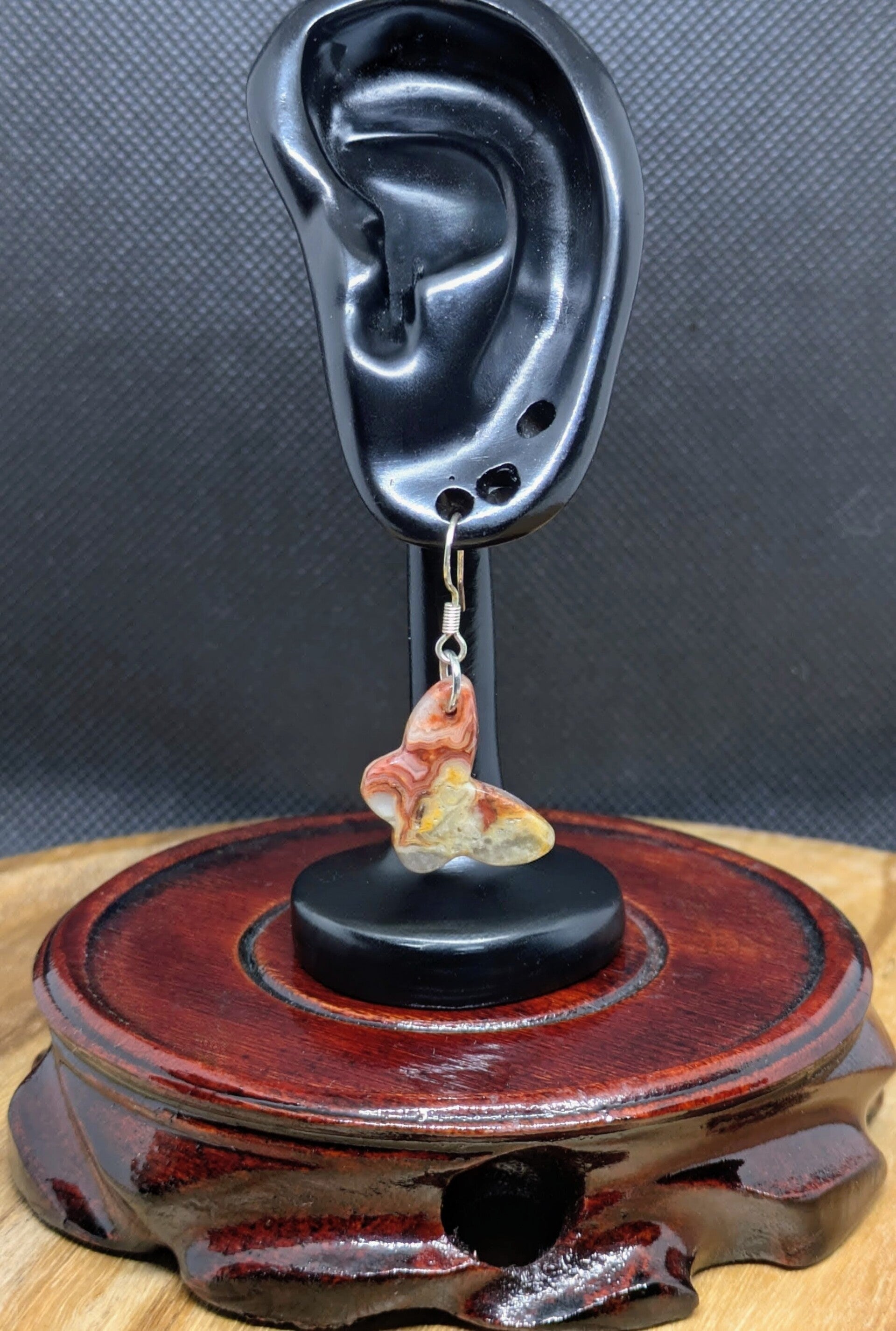 Crystal butterfly dangle earrings