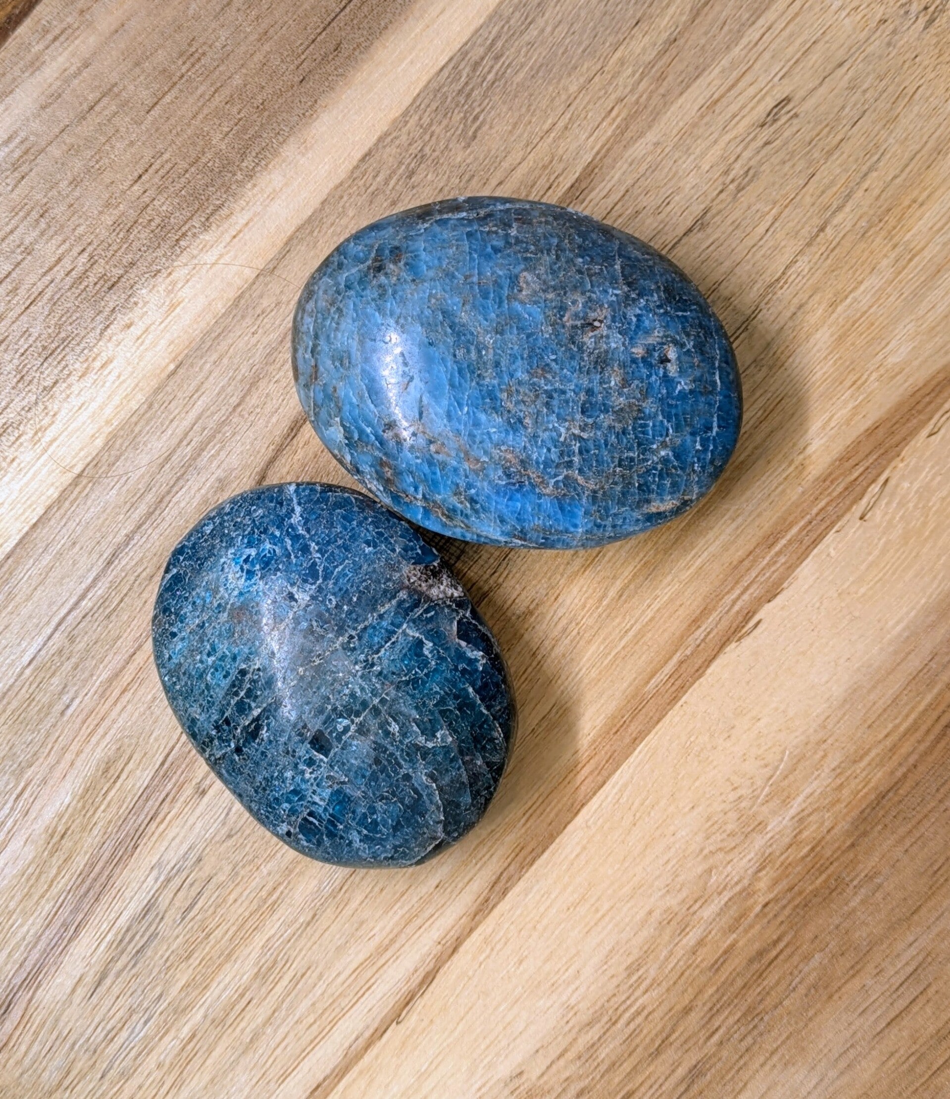 Blue Apatite palmstone