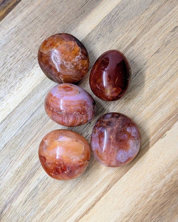 Carnelian tumble stone