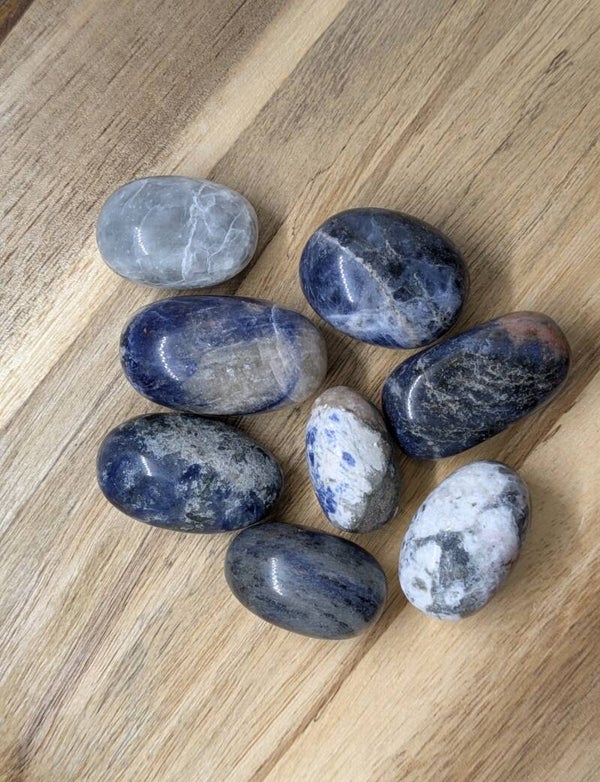 Sodalite tumble stone