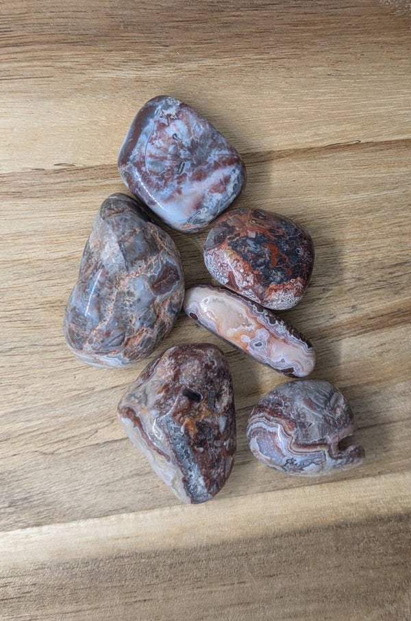 Mexican crazy Lace Agate tumble stones