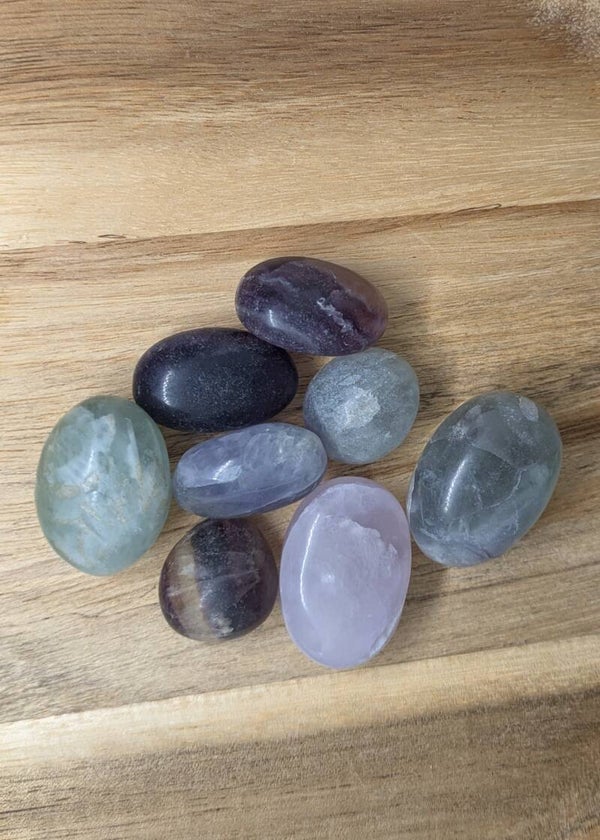 Fluorite tumble stone