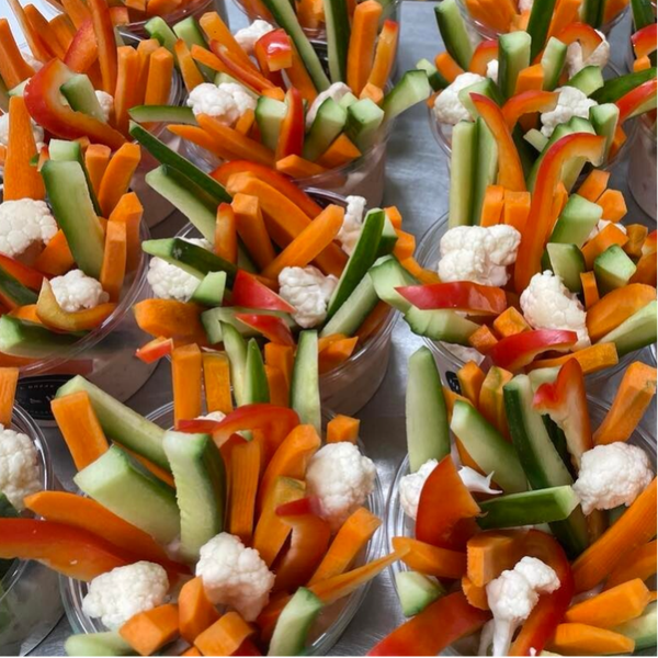 Verse groentjes met dip