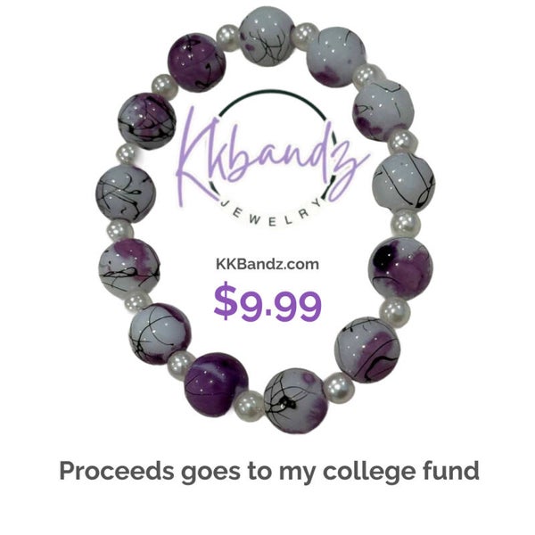 Purple and White Glass