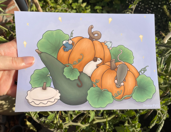 herfst muizen poster