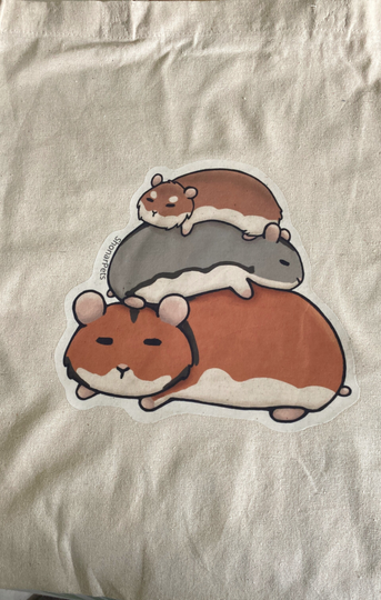 Hamster hoopje tote bag