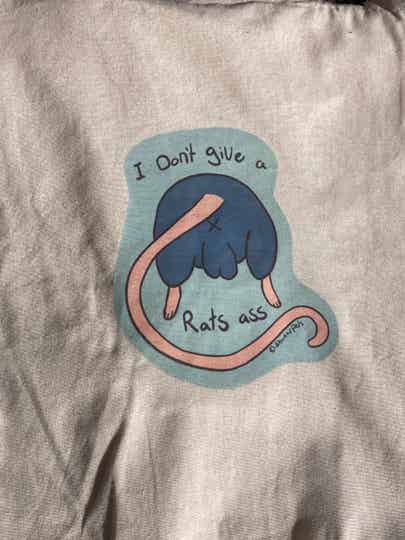 Don’t give a rats ass tote bag
