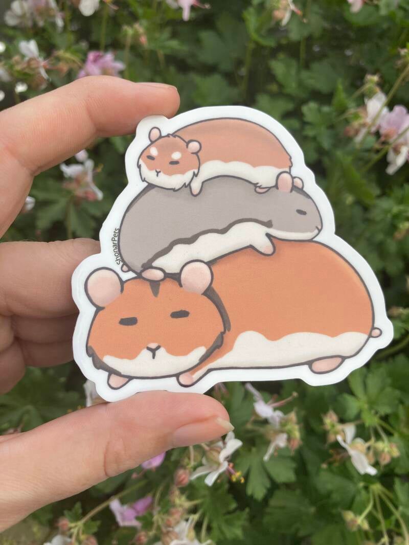 Hamster hoopje sticker