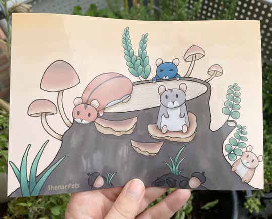 Herfst hamster poster