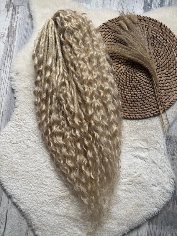 Krul dreads Blond