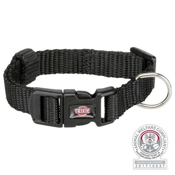 Premium Halsband Zwart M-L 35–55 cm/20 mm