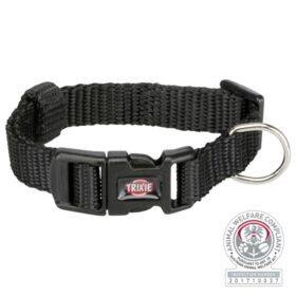 Premium Halsband Zwart XXS-XS 15-25 cm/10 mm