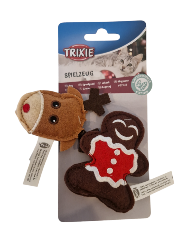 kattenspeelgoed eland en peperkoekman