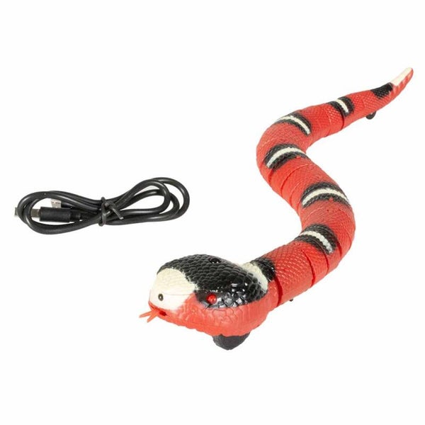 Moving snake kattenspeeltje rood 38x3,5x3cm