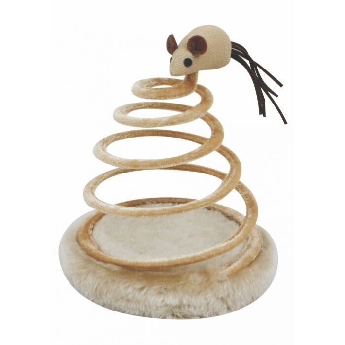 SPRINGSPIRAAL VOOR KATTEN MET SPEELMUIS 20CM