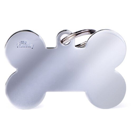 Basic XL bot ID-tag in verchroomd messing