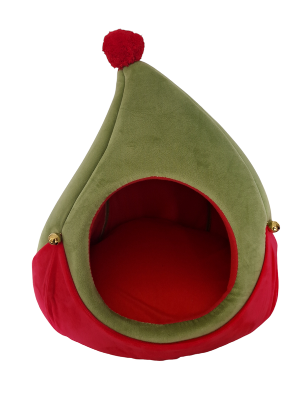 Slaapplek hond en kat Xmas elf hoed 45x42x47cm.