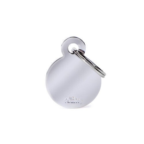 Basic ID-plaatje met kleine cirkel van verchroomd messing