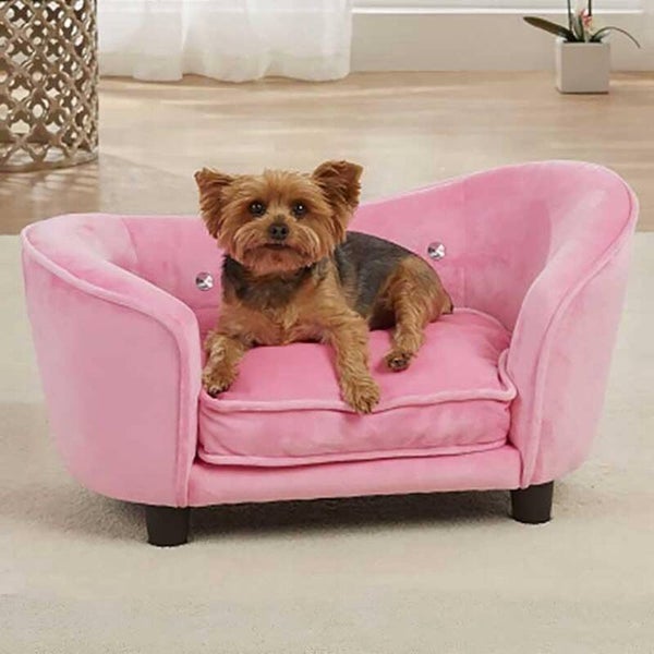 Enchanted Pet Enchanted Hondenmand / Sofa Ultra Pluche Snuggle Licht Roze