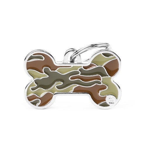 Style camouflage groot groen bot ID-tag