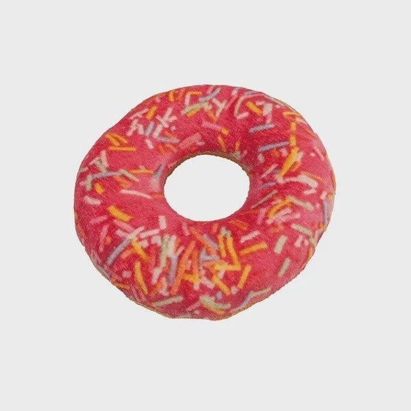 Donut Pink met katten kruiden 9cm