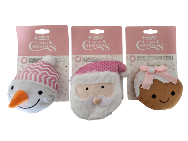 Kattenspeelgoed Xmas wit/roze met catnip