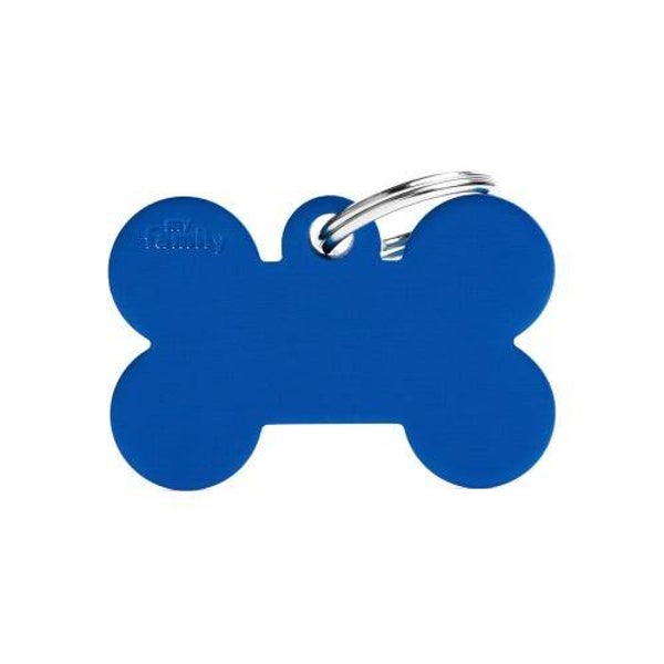 Basic groot aluminium blauw bot identificatieplaatje