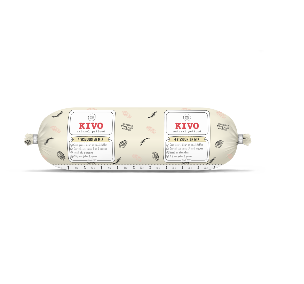 Kivo 4 vissoorten mix 500 gram