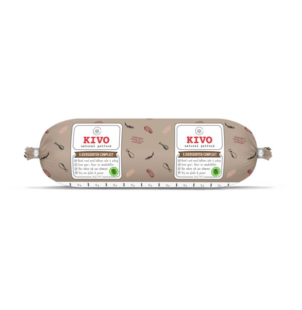 Kivo 5 diersoorten compleet 500 gram