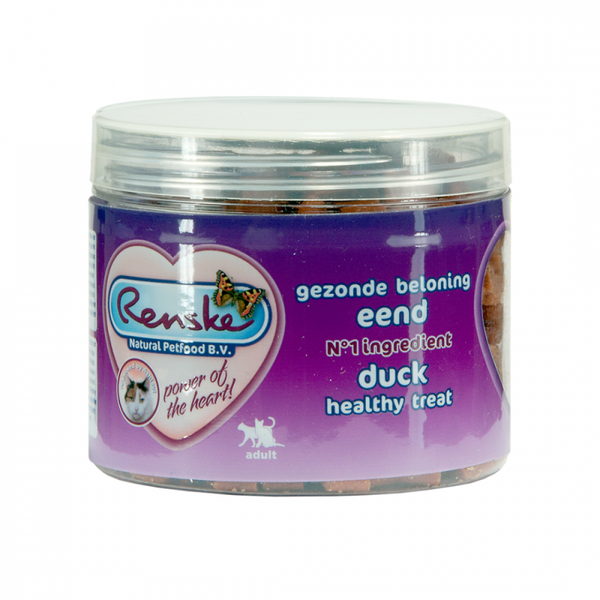Renske gezonde beloning kat hartjes eend 100gr