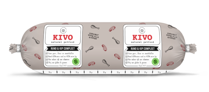 Kivo Rund en kip compleet 500 gram