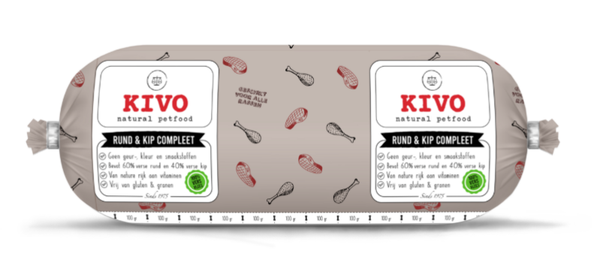 Kivo rund en kip compleet 1kg