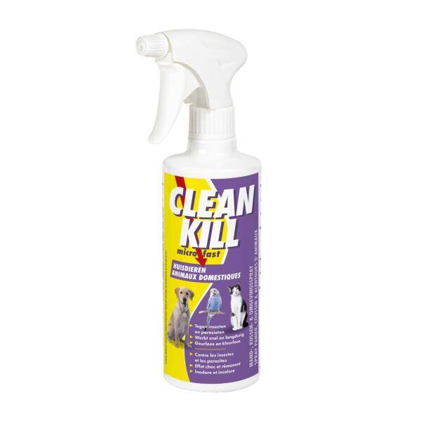 Clean Kill Micro-Fast Huisdieren tegen vlooien, teken,... - 500 ml