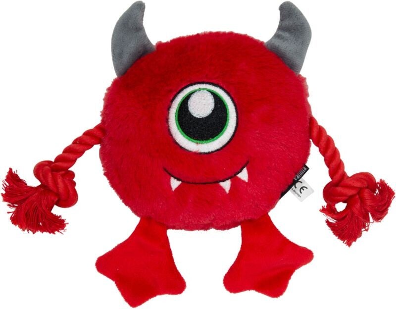Jack & Vanilla Hondenspeelgoed Halloween Monster 22 cm Rood met Pieper