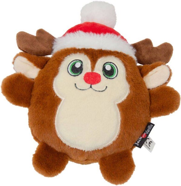 Jack & Vanilla Hondenspeelgoed Rendier 21 cm Bruin met Pieper