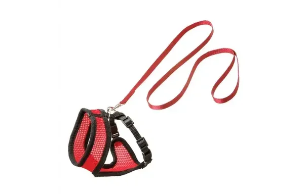 Flamingo Harnas met looplijn Harms Rood & Zwart