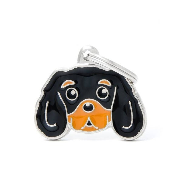 Myfamily Cavalier King Dog Tag Zwart en Tan