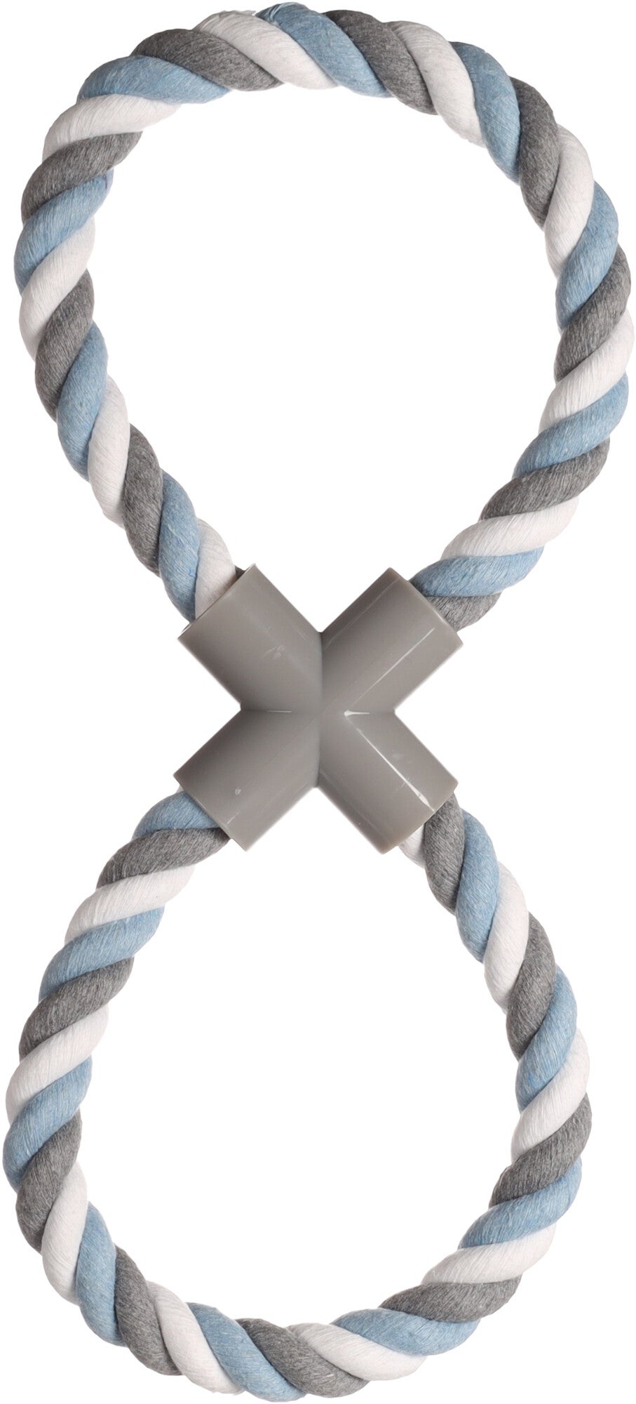 SPEELGOED JIM 8-VORM TREKTOUW BLAUW 38CM L X 15CM B X 3CM H