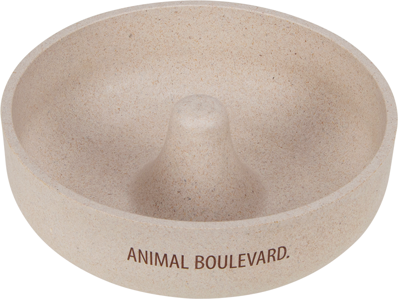 AB Bamboe Slow Feeder Antislip Crème-17cm