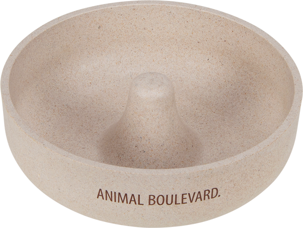 AB Bamboe Slow Feeder Antislip Crème-17cm