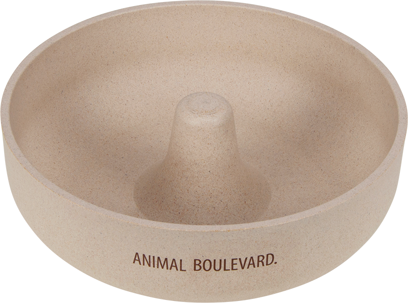 AB Bamboe Slow Feeder Antislip Crème-21cm