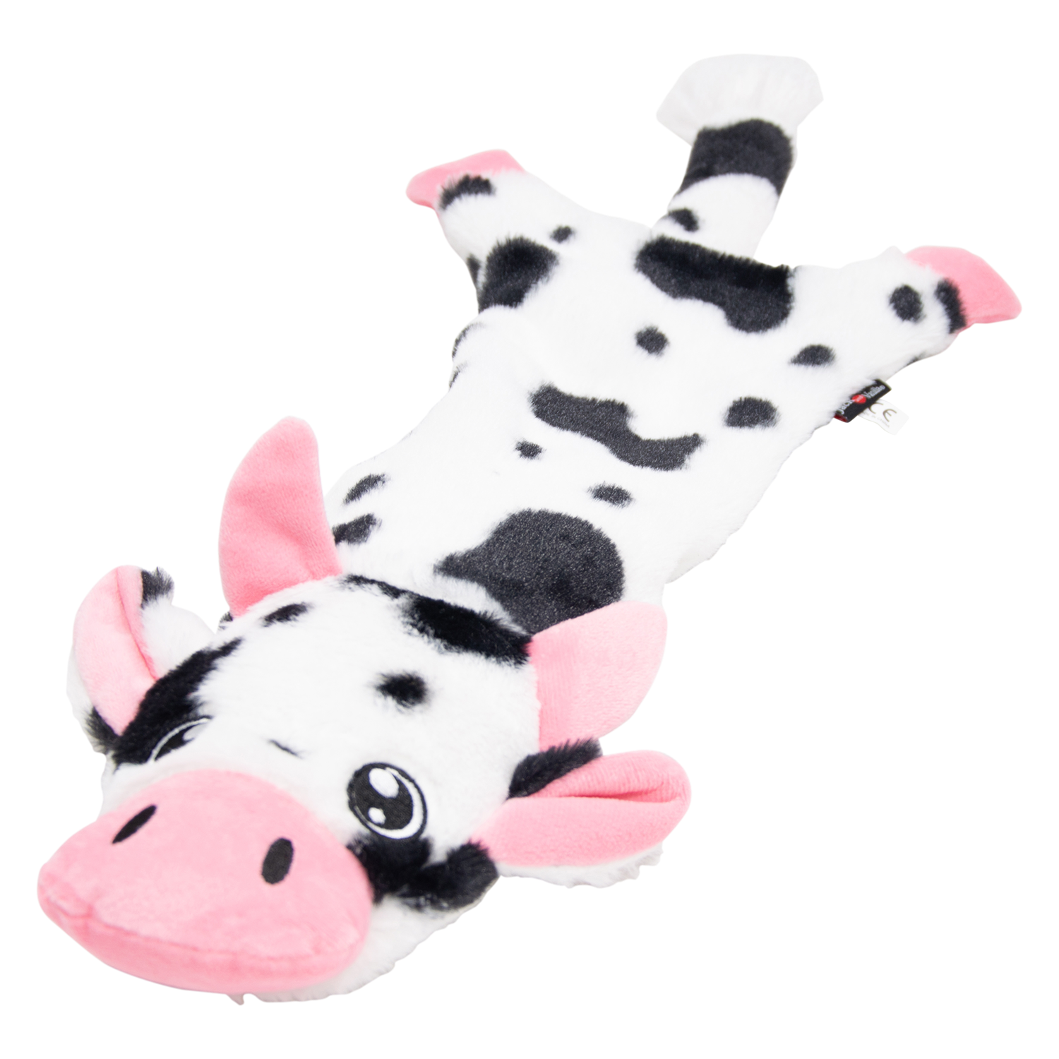 JV Flatties Knuffel-Koe met pieper 60cm Wit/Zwart-L