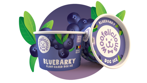 Hondenijs blauwe bes Woofelicious cup 50g