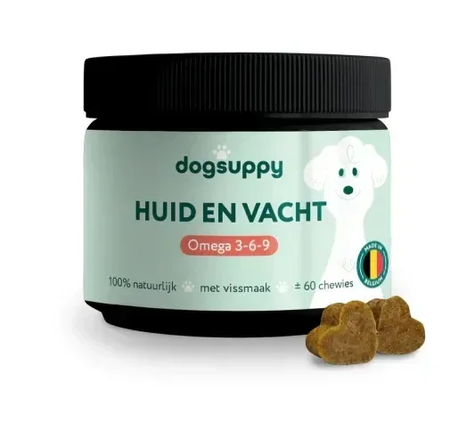 Huid & Vacht met Omega 3-6-9 | 100% Natuurlijk | 60 Snoepjes Met vissmaak
