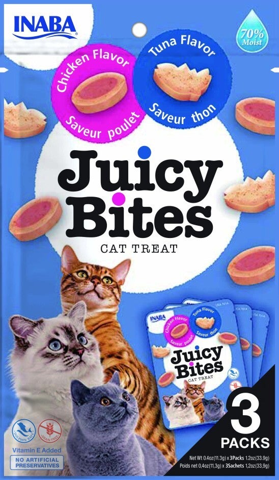Inaba juicy bites cat tuna&chicken 3×11,3gr