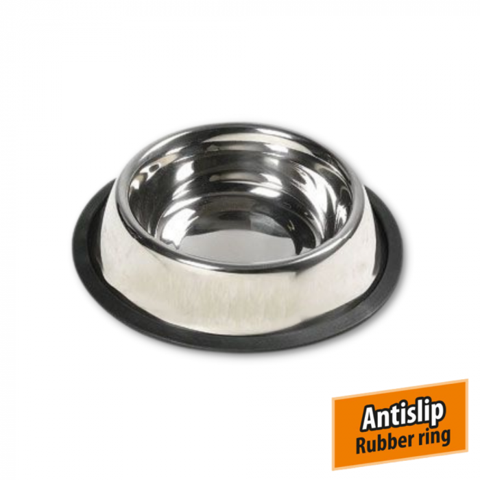 RVS Voerbak Anti Slip 14 cm - 0,5 Ltr