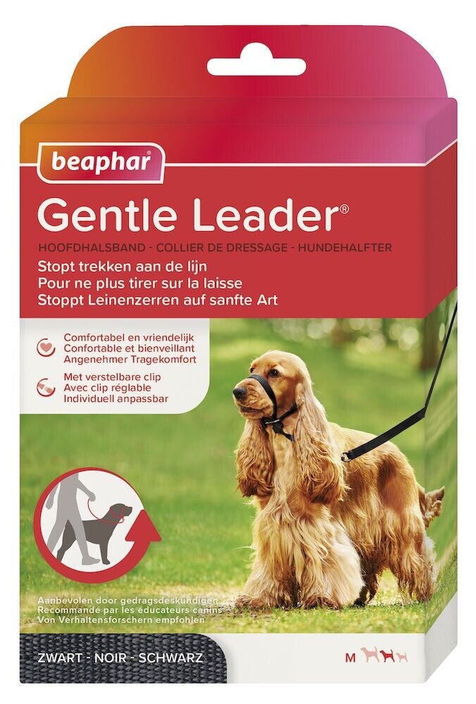 Beaphar Gentle Leader zwart middelgrote hond