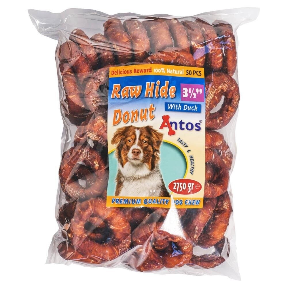 Raw Hide White + Duck Donut Per stuk