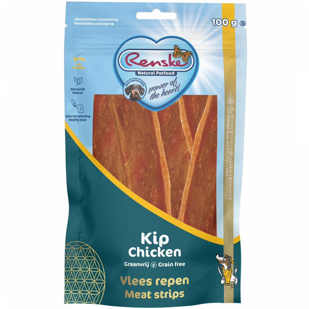 RENSKE GEZONDE BELONING VLEES STRIP KIP 100 GR