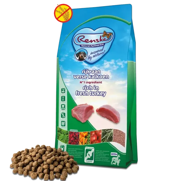 RENSKE SUPER PREMIUM SENIOR KALKOEN GRAANVRIJ HYPOALLERGEEN 2 KG